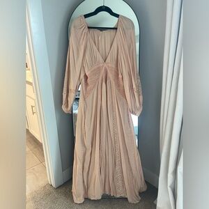 Elegant Peach Maxi Dress